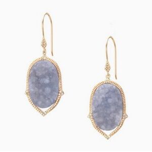 Stella and Dot Charolette Druzy Crystal Stone Drop Earrings